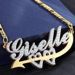 Double Plated Cupid Name Necklace Chantel The Label