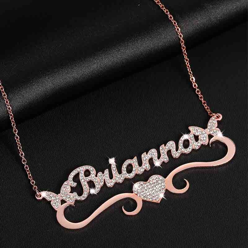 Butterfly Iced Out Name Necklace Chantel The Label