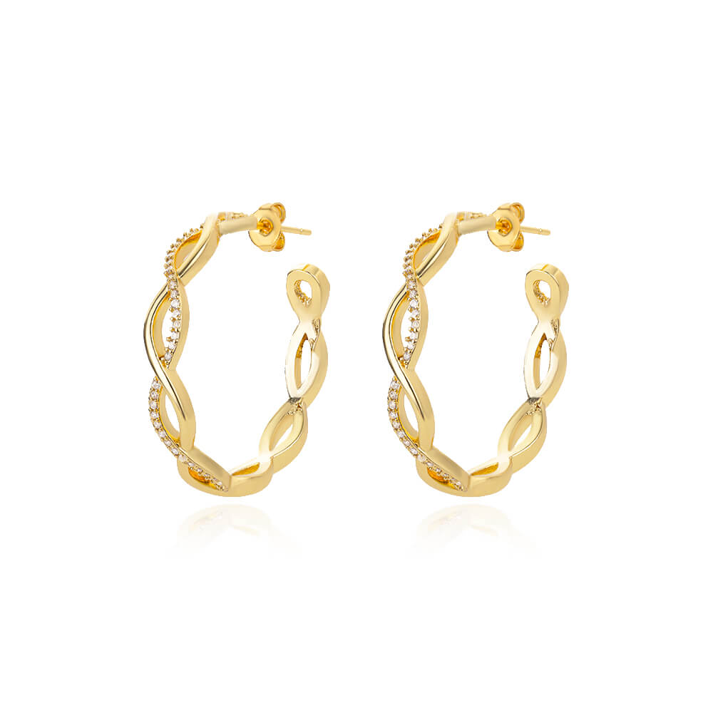 Wave Round Hoop Earrings Chantel The Label