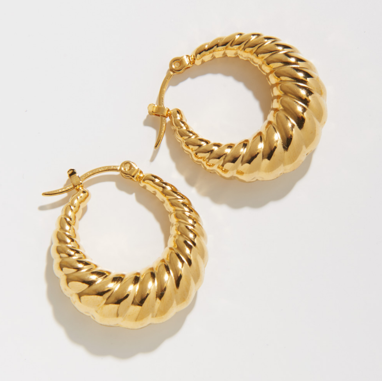 Rena Croissant Hoop Earrings Chantel The Label