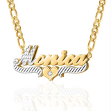 Double Plated Custom Heart Name Necklace Chantel The Label